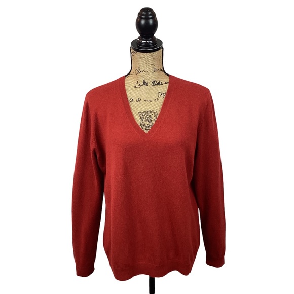 Saks 5th Avenue Classic Cashmere Sweater Amber - Picture 1 of 11